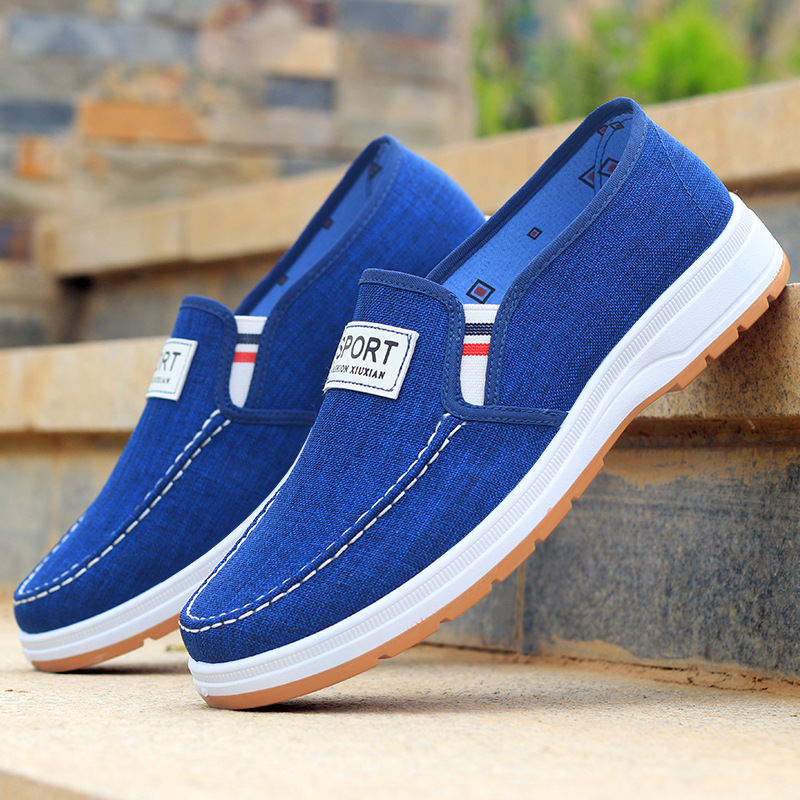 Men'S Shoes Slip On - Summer canvas shoes for men, old