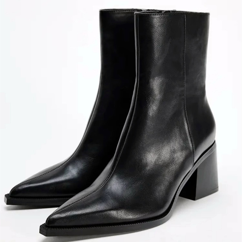 Chunky Heel Soft Leather Chels - Chelsea Boots Suede recension och pris