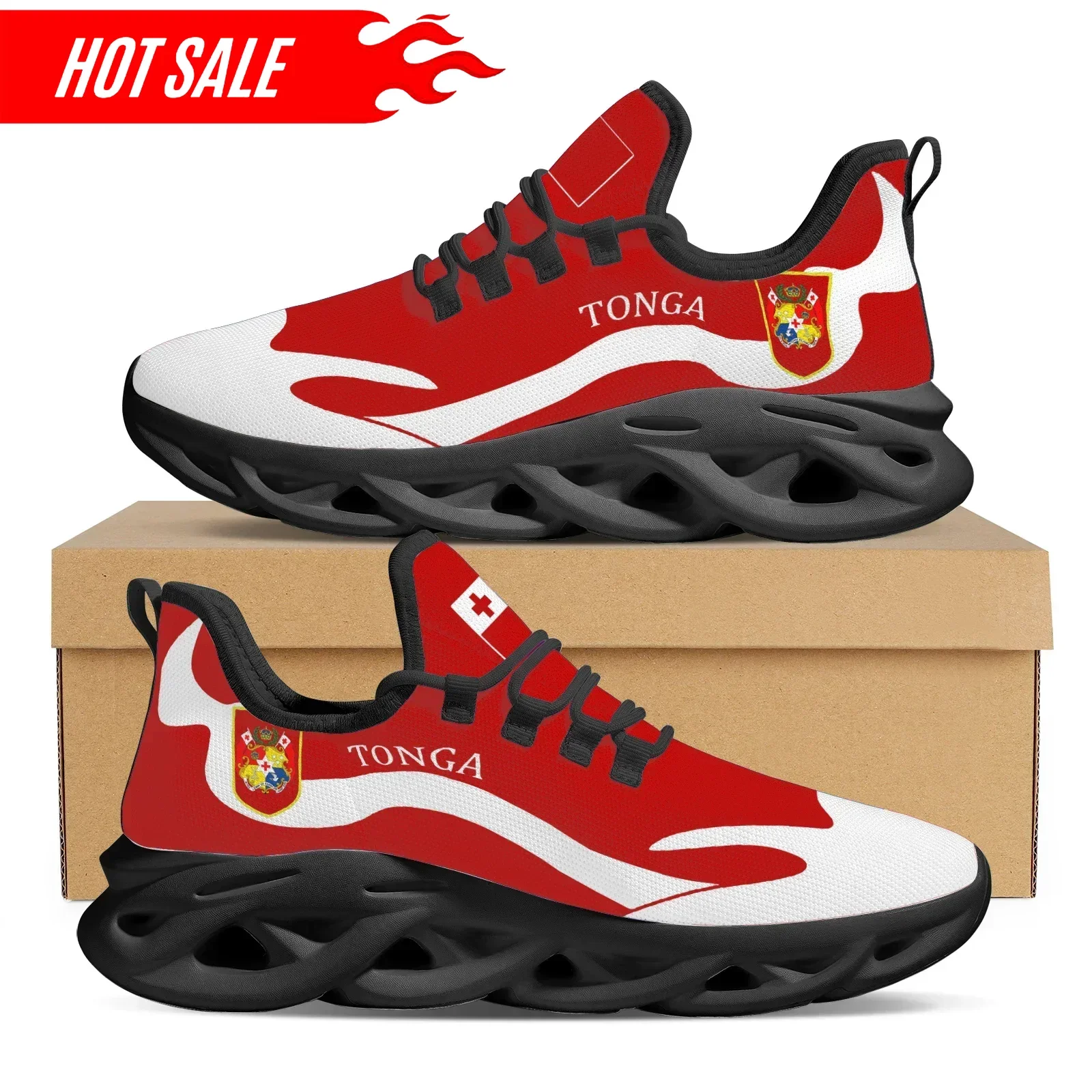 Red Trendy Tonga National Flag - Men Shoes Red Bottom recension och pris