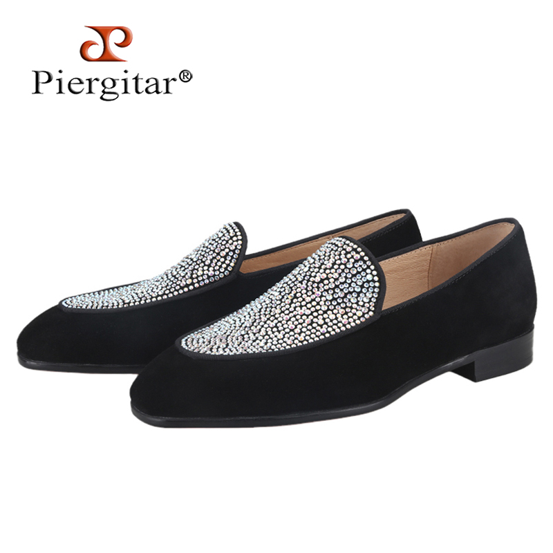 Piergitar Handmade Black Suede - Men Shoes Red Bottom recension och pris