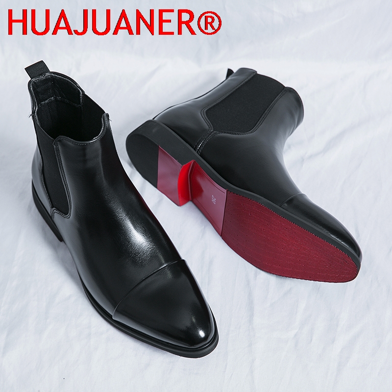 British Style Men's Black Chel - Men Shoes Red Bottom recension och pris