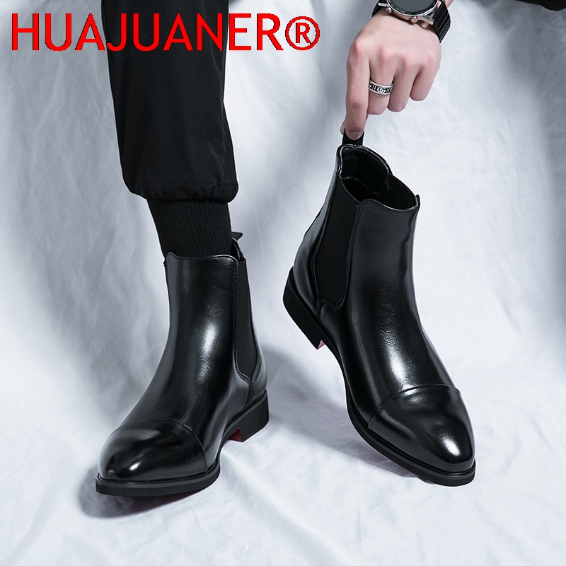 British Style Men's Black Chel - Men Shoes Red Bottom recension och pris