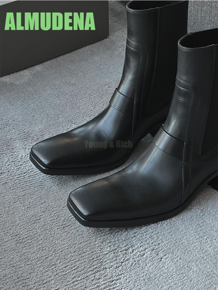 Square Toe, Middle Heel Motorc - Chelsea Boots Suede recension och pris