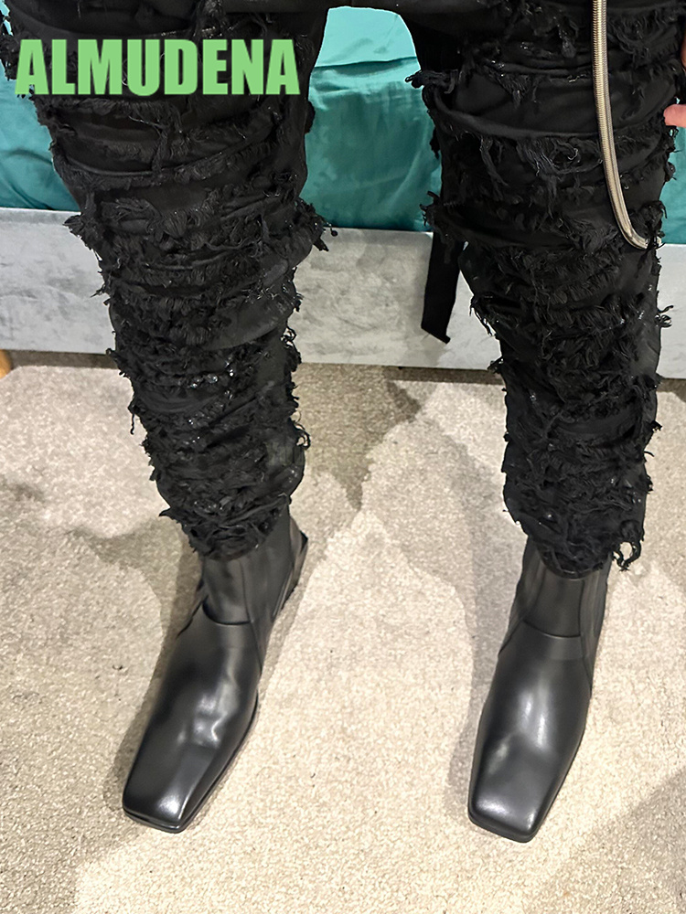Square Toe, Middle Heel Motorc - Chelsea Boots Suede recension och pris