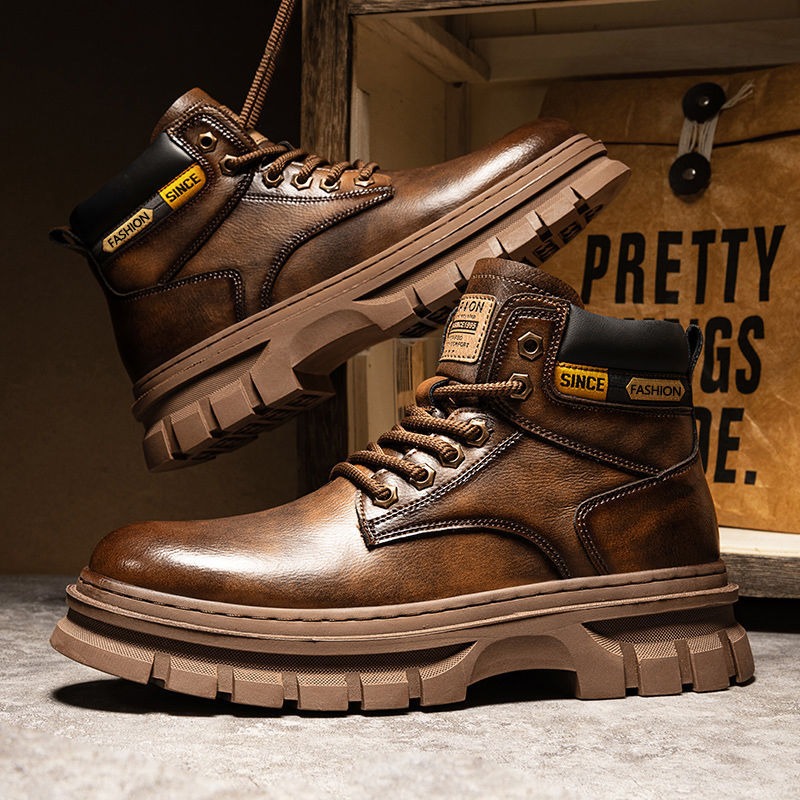 Vintage Men Platform Ankle Boo - Chelsea Boots Suede recension och pris
