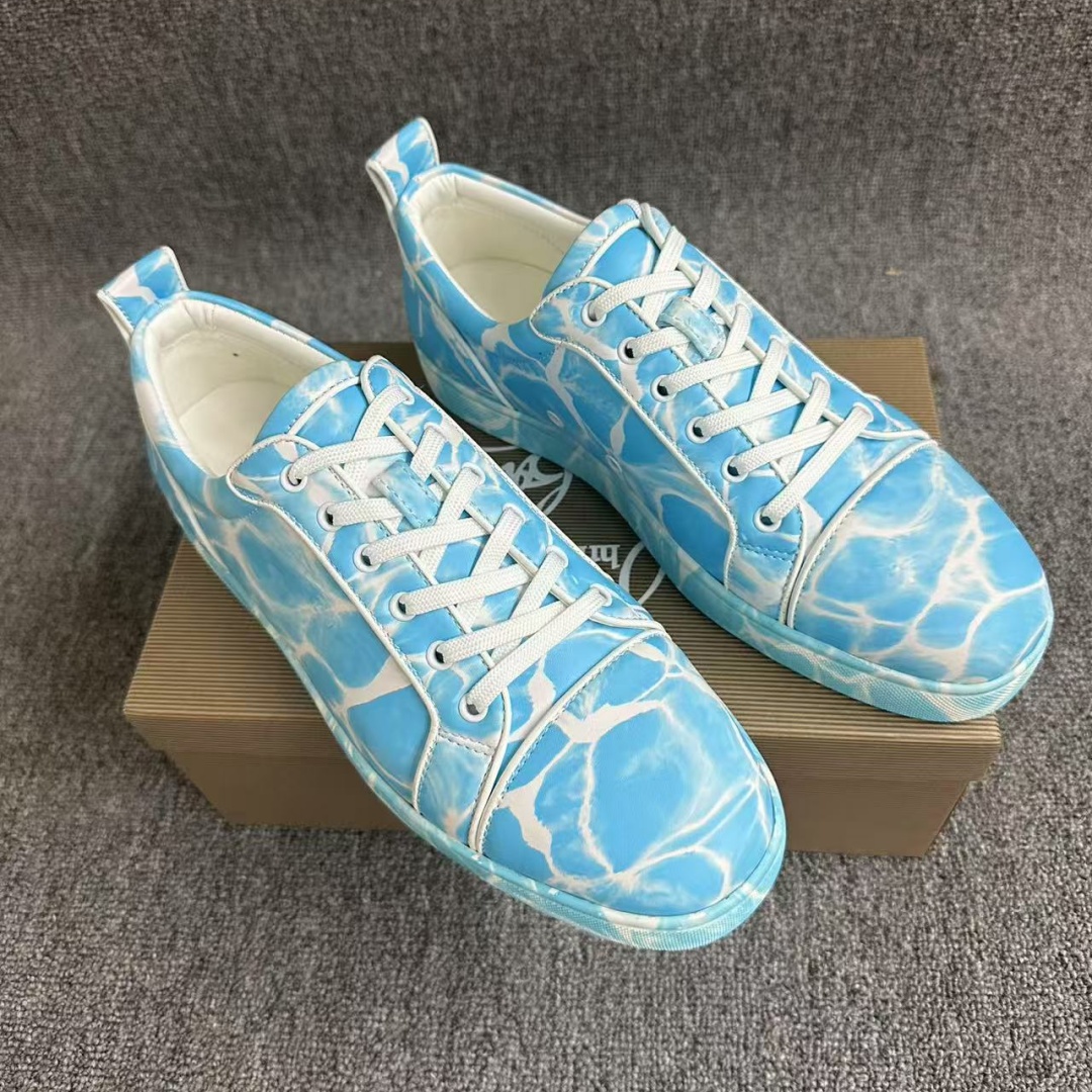 Blue Water Ripple Board Shoes  - Men Shoes Red Bottom recension och pris
