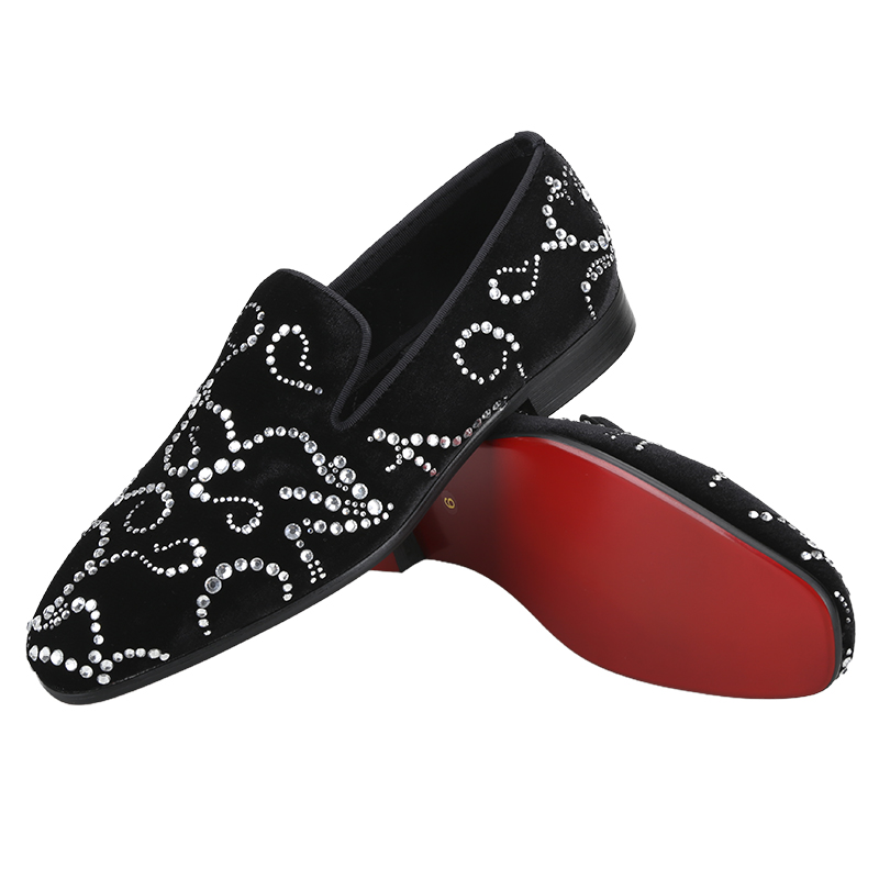 Piergitar Black Velvet And Oct - Men Shoes Red Bottom recension och pris