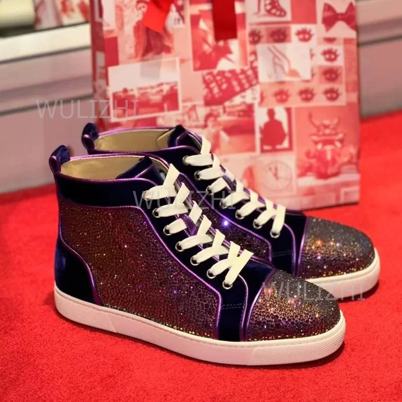 Dark Purple Crystal Rivet Men  - Men Shoes Red Tape recension och pris
