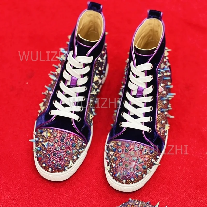 Dark Purple Crystal Rivet Men  - Men Shoes Red Tape recension och pris